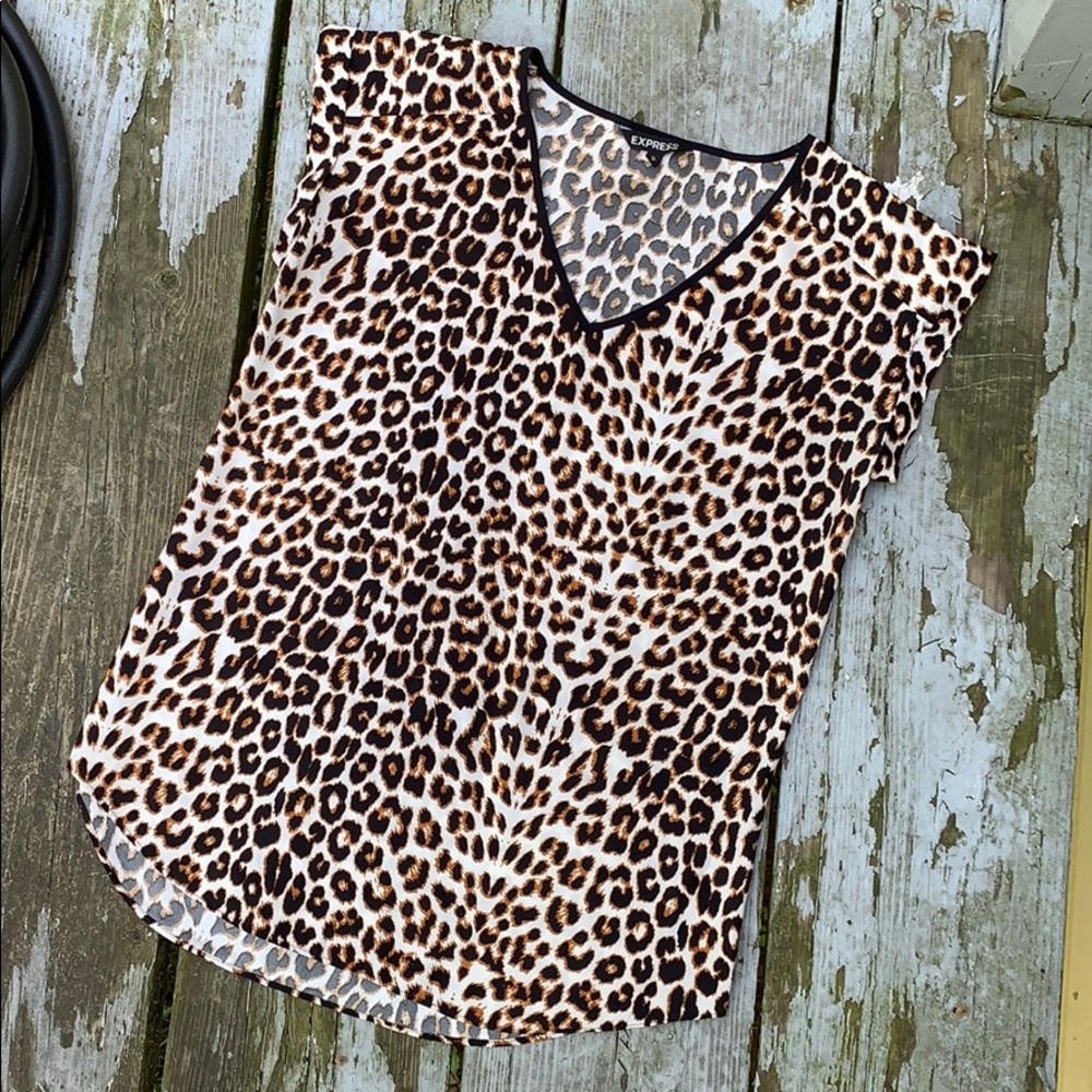 Express Cheetah Print Top Medium